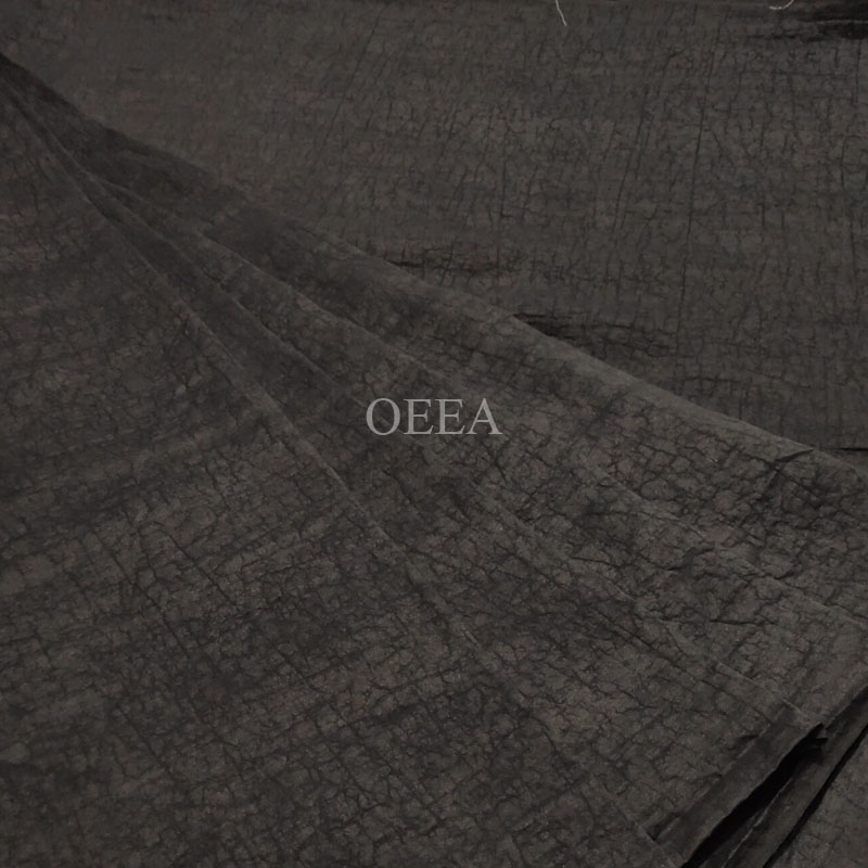 OEEA 100%桑蚕丝龟纹香云纱莨绸面料