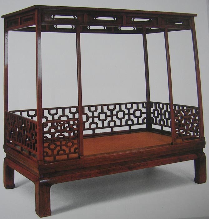 红酸枝中国明式架子床