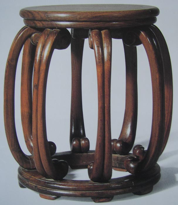 Ming-Style Rosewood Chinese Round Stool