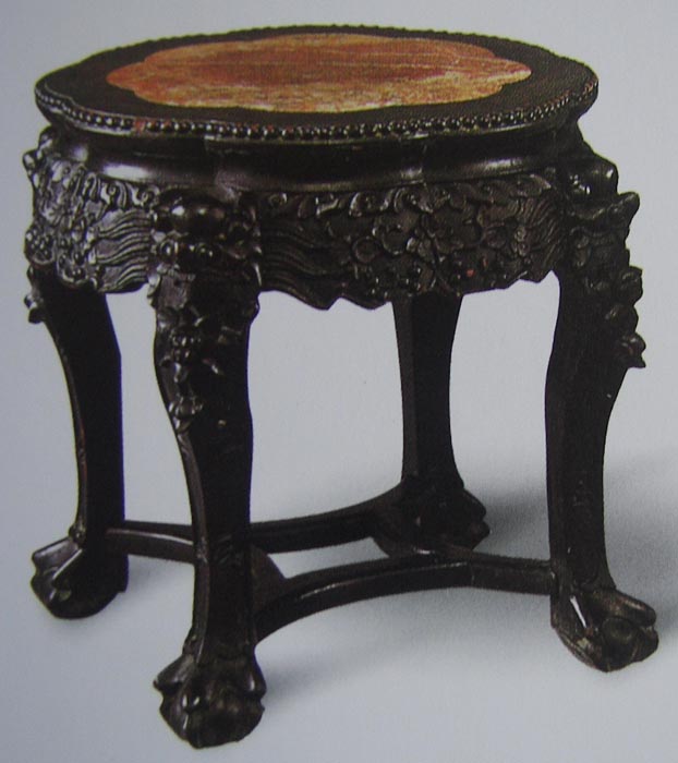 Ming-Style Rosewood Chinese Round Stool