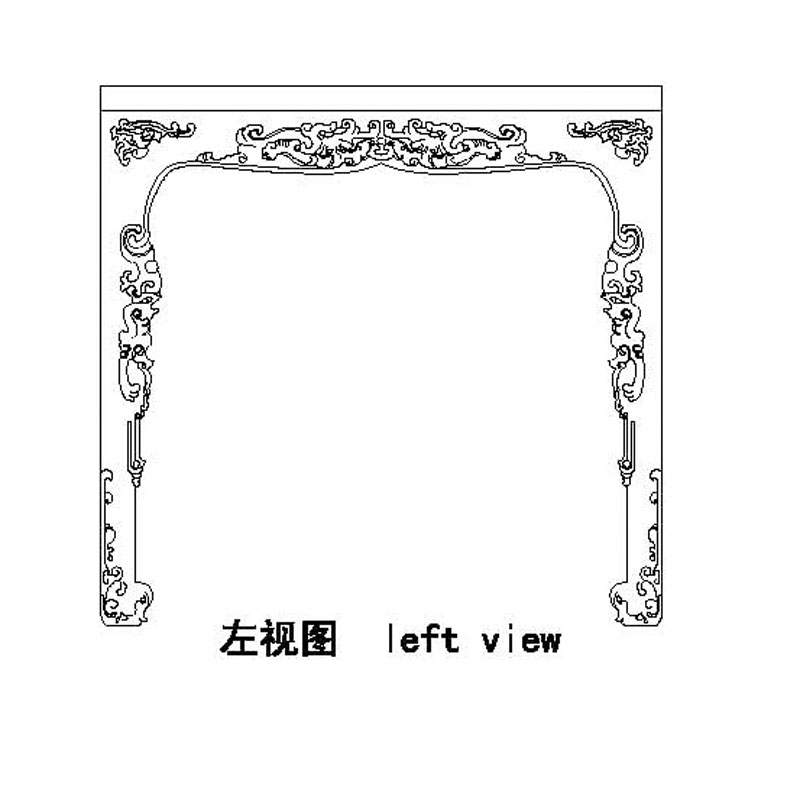 OEEA 明式四面平式加浮雕畫案