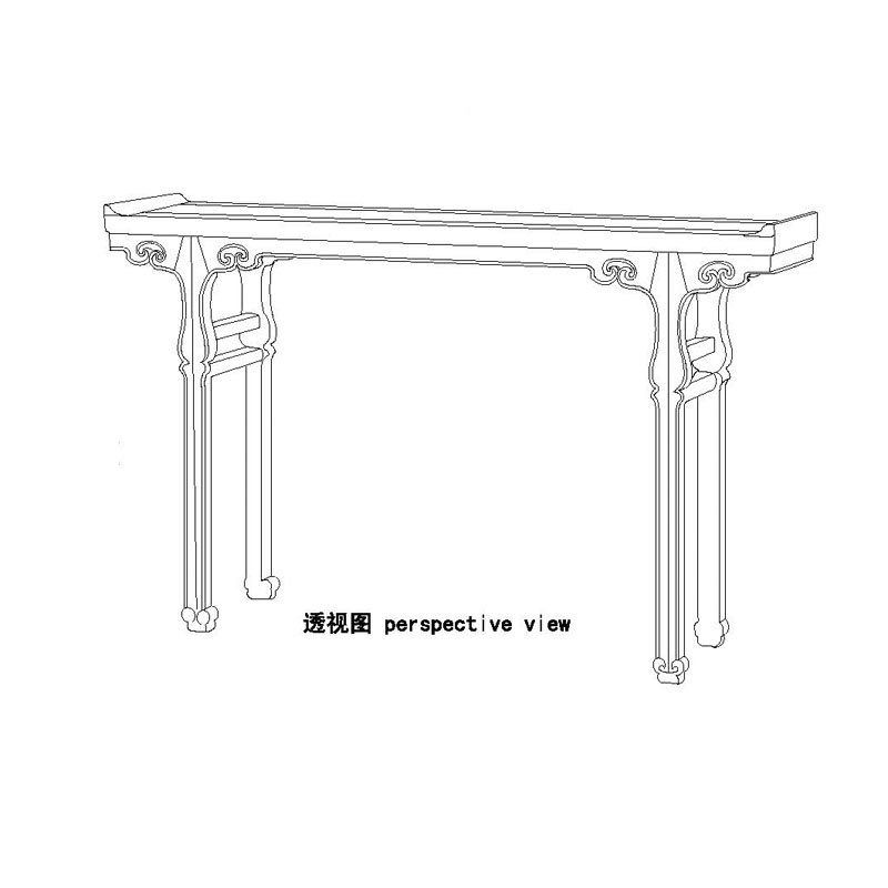 明式插肩榫翘头案