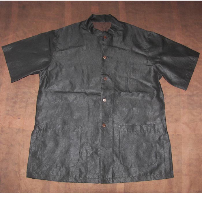 Black Silk short sleeve men tang clothing