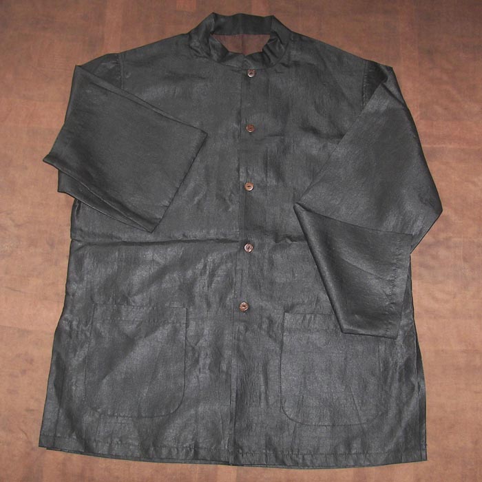 Black Silk long sleeve men tang clothing