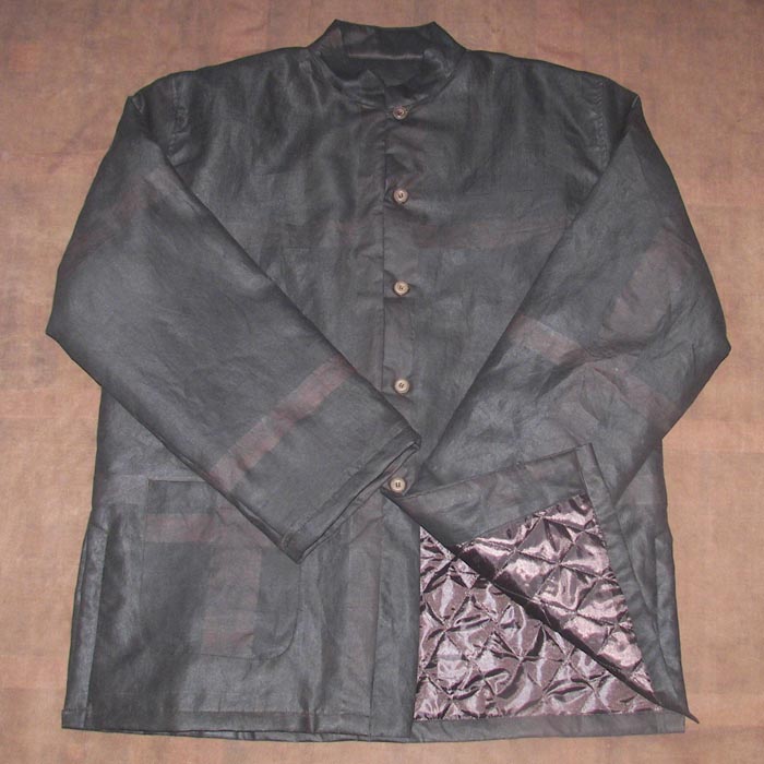 Black silk men winter Tang suit