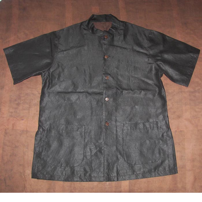 OEEA Woman short sleeve Silk zhongshan zhuang