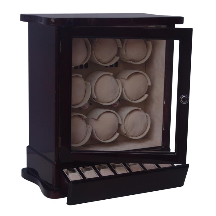 9 Watch winder with jewely and watch storge case