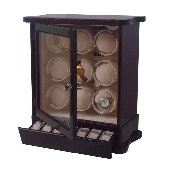 9 Watch winder with jewely and watch storge case