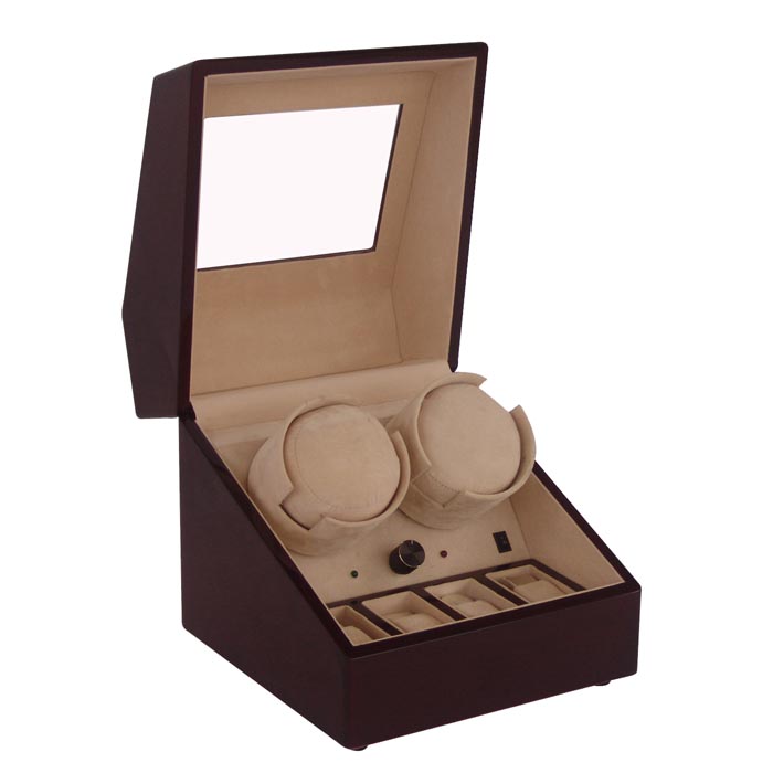 Double watch winder with 4 watch cases