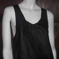 Black silk mens vest