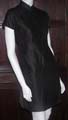 Womens short sleeve Black silk cheongsam