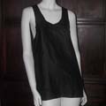 Black silk womens vest